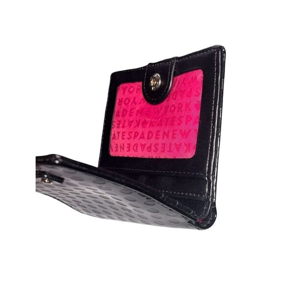 Beautiful Kate Spade Patent Leather Spade Black Embossed Wallet One Size Good Co - Picture 5 of 10